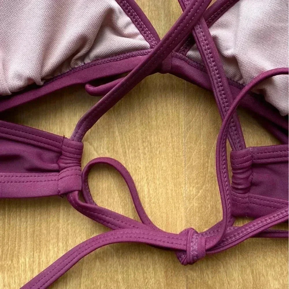 Xhilaration Maroon Bikini Set, Women’s Lace and Ruffle Bikini Set, Target Swim - Picture 9 of 16